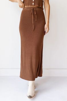 arlette knitted maxi skirt – mode Knitted Maxi Skirt, Wide Leg Linen Trousers, Tube Jumpsuit, Knit Maxi Skirt, Zippered Sweater, Satin Maxi, Printed Jeans, Satin Maxi Dress, Cute Sets