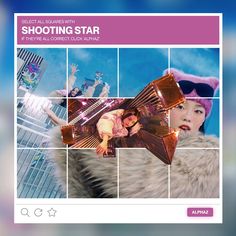 an advertisement for shooting star, which is being displayed on the webpage with multiple images