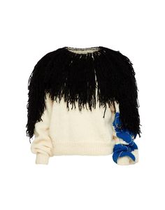 The product is Made To Order, specifically made for you. Therefore, returns are only accepted if the product is faulty or if we made a mistake while sending it.  Handmade knitted sweater with black fringes and blue embroideries. The model is 176 cm / bust 82/ waist 58/ hips 85  Material: 75% wool, 10% mohair, 15% acrylic.  Measurements: XS - Bust(cm):80-82; Waist(cm):63-64; Hips(cm):87-89. S - Bust(cm):83-84; Waist(cm):65-66; Hips(cm):90-92. M - Bust(cm):88-90; Waist(cm):68-70; Hips(cm):94-96. L - Bust(cm):92-94; Waist(cm):74-76; Hips(cm):98-100. XL - Bust(cm):96-98; Waist(cm):78-80; Hips(cm):102-104. Those who are between sizes should order the larger size. Availability - Made To Order only. manufacturing takes 10-16 days.  Care: Dry clean only. White Knitwear, Georgia Country, Wedding Dress Jewelry, Brunette Models, White Knit Sweater, Custom Made Clothing, Fringe Sweater, Blue Embroidery, Hand Knitted Sweaters