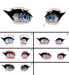 how to draw anime eyes step by step