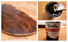 there are pictures of different types of wood stain and how to use it in your home