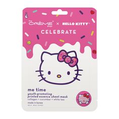 Me Time! Youth-Promoting Sheet Mask - The Crème Shop The Crème Shop, Hello Kitty Shop, Sheet Mask Set, Lip Patch, Hello Kitty Gifts, Creme Shop, Glass Nail File, Spa Night, Face Sheet Mask