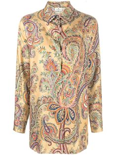 800 ETRO PRINTED SILK SHIRT Etro Paisley, Paisley Shirt, Printed Silk Shirt, Cape Coat, Pullover Shirt, Fashion Seasons, Pant Shirt, Denim Pant, Silk Shirt