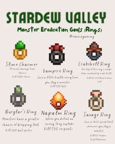 the stardew valley character education goal rings