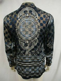 FOR SALE: NWT RARE MEN'S CREME DE SILK METALLIC MULTI-COLOR SILK SHIRT.  STYLE SYMBOL 1119 SIZE SMALL Measurements: Please, refer to measurement to determine fit. Please, fell free ask any questions you have, in order to determine if this item will fit. SECTION S M L XL 2X 3X 4X 5X CHEST 44 46 48 50 52 55 58 61 SHOULDER 21 22 23 24 25 26 27 28 LONG SLV 23.5 24 24.5 25 25.5 26 27 28 BOTTOM 44 46 48 50 52 55 58 61 BACK/L 30.5 31 31.5 32 32.5 33.5 34 34.5 ARMHOLE 23 23.5 24 24.5 25 26.5 27 27.5 NEC Silk Shirt Style, Eagle Symbol, Silk Shirts, Silk Shirt, Casual Button Down Shirts, Shirt Style, Casual Shirts, Multi Color, Mens Accessories