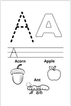 the letter a worksheet for preschool