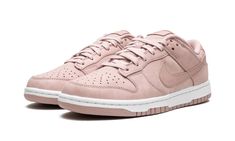 The Women’s Nike Dunk Low PRM “Pink Oxford” is a women’s-exclusive colorway of the retro basketball shoe with a mostly monochromatic pink appearance.  This Dunk Low features a pink nubuck construction with tonal overlays and Swoosh branding on the sides.  Tonal “Nike” branding appears on the tongue tag and heel.  A white rubber midsole adds contrast to the look, and a Pink Oxford outsole finishes off the shoe’s design.  Release date: April 22, 2023 Nike Dunks Rose Whisper, Nike Dunk Low Retro Fossil Rose, Nike Dunk Pink Pearl, Nike Dunks Pink Oxford, Nike Dunk Low Pale Coral, Womens Dunk Low, Pink Oxford Shoes, Monochromatic Pink, Retro Basketball Shoes