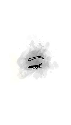 an eye with long eyelashes drawn on it