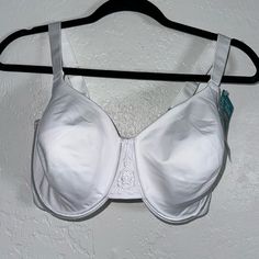 Vanity Fair Women's Beauty Back Smoothing Minimizer Bra, Minimizes Bust Line Up To 1.5", Non Padded Cups Size 36g Color White Vanity Fair Style Number 76080 Minimizer Full Figure Underwire Bra With 4-Way Stretch Fabric That Shapes And Smooths Bumps And Bulges Along Back And Sides Minimizes Bust Line Up To 1 1/2 Inches 2-Ply Cups Deliver The Coverage And Support You Need For Comfort This Beauty Back Minimizer Bra Is Made Especially For Fuller Figures That Want To Reduce The Bust Line Up To 1 ½ In Vanity Fair Bras, Minimiser Bra, Silky Blouse, Full Coverage Bra, White Halter Maxi Dress, Support Bras, 4 Way Stretch Fabric, Full Figured, Bra Styles