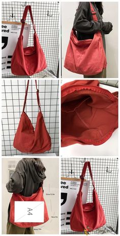 Bird in Bag – Minimalist Solid Hobo Bag – Bird in Bag Casual Solid Color Hobo Bag For Shopping, Casual Everyday Solid Color Bucket Bag, Red Rectangular Shoulder Bag With Pockets, Casual Solid Color Shopping Bag, Casual Solid Color Hobo Tote Bag, Casual Hobo Tote Bag, Casual Shopping Bag In Solid Color, Versatile Red Rectangular Bag, Red Double Handle Bag With Pockets