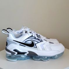 Nike Air Vapormax Evo Ct2868 100 Size M8 W9.5 Brand New (Display Only Left Shoe) With Original Box Shipping Same Day Or Next Day White Air Max Cushioned Lace-up Sneakers, White Sneakers With Abzorb Midsole For Running Errands, White Sneakers With Abzorb Midsole For Errands, White Custom Sneakers For Jogging With Translucent Outsole, White Custom Sneakers With Translucent Outsole For Jogging, Custom White Sneakers With Abzorb Midsole, White Sneakers For Jogging With Abzorb Midsole, White Custom Sneakers With Round Toe For Jogging, White Synthetic Running Shoes With Abzorb Midsole