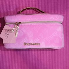 Adorable Pink And Gold Makeup Bag. Brand New, Never Opened And In Perfect Condition. Includes 1 Travel Toiletry Bottle Inside. If Additional Pictures Are Needed Please Let Me Know. Pink Bags With Zipper Closure For Gifts, Pink Bag With Zipper Closure For Gift, Pink Bag With Zipper Closure As Gift, Large Capacity Pink Pouch Cosmetic Bag, Large Capacity Pink Cosmetic Bag Pouch, Luxury Pink Rectangular Cosmetic Bag, Trendy Pink Pouch Cosmetic Bag, Luxury Pink Cosmetic Bag For Everyday Use, Luxury Pink Bag With Zipper Pouch