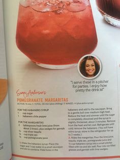 an article in the magazine about margaritas