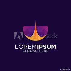 abstract logo design with purple and orange colors