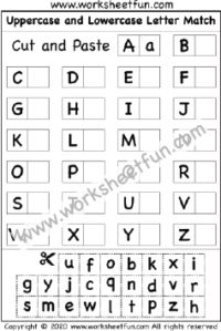 the uppercase and lowercase letter match worksheet