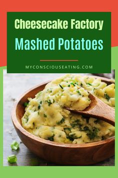 Mashed potatoes with a sprinkle of herbs Cheesecake Factory Mashed Potatoes, Cheesecake Factory Mashed Potato Recipe, Dish Collection, Loaded Mashed Potatoes, Steamed Asparagus, Creamed Potatoes, Cubed Potatoes