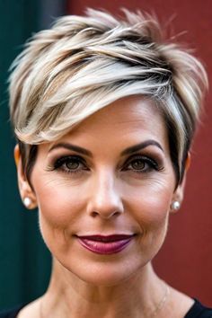 Effortless elegance is within reach with these 35 gorgeous hairstyles designed for women over 40. Click on the title to discover your most flattering style. Haircut Tip, Gorgeous Hairstyles, Gray Hair Cuts, Chin Length Hair, Spiked Hair, Pixie Haircut For Thick Hair, Blending Gray Hair