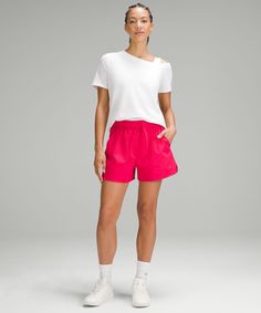 Take On The Day In These Crisp, Lightweight Shorts. With A High Rise And Relaxed Fit, Theyve Got You Covered For Work, Travel, And Beyond. Designed For Casual. Relaxed Fit Is Roomy Through Glutes And Thighs. Hand Pockets With Hidden Pocket For Small Items. Drawcord To Customize Fit. Side Slits At The Hem For Added Mobility. | Cinchable Waist High-Rise Woven Short 3.5" New Fathers, Social Impact, Lightweight Shorts, Hidden Pocket, Bottoms Shorts, Work Travel, Small Items, Short Outfits, Women's Shorts