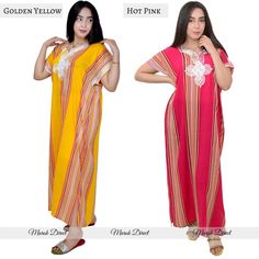 Multicolor V-neck Dress For Eid, Bohemian Short Sleeve Eid Dresses, Bohemian Short Sleeve Dresses For Eid, Multicolor Free Size Dresses, Pink Beach Dress For Eid, Yellow Embroidered Summer Kaftan, Festive Short Sleeve Kaftan, Pink Short Sleeve Dress For Festivals, Pink Short Sleeve Festival Dress