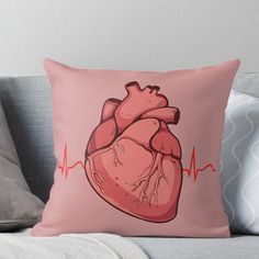 Super soft and durable 100% spun polyester Throw pillow with double-sided print. Cover and filled options. Medical Student in Med School & Graduation Cardiology Heart Surgeon Cardiologist Gifts. Cardio Aesthetic, Gift Ideas For Doctors, Cardiologist Gift, Med School Graduation, Medical Accessories, Heart Surgeon, Medical Student Gift, Doctor Gifts, Cardiology