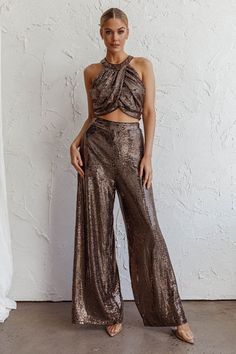 Shop the Anything Goes Draped Sequin Crop Top Gold | Selfie Leslie Gold Sequin Crop Top, Selfie Leslie, Yellow Bridesmaid Dresses, Purple Bridesmaids, Metallic Pants, Yellow Bridesmaids, Red Bridesmaids, Sequin Crop Top, Veil Hairstyles