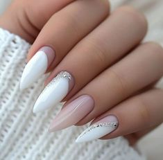 Gel Ideas, Nails Colour, Wedding Nail Art, 2024 Nails, Classy Nail Designs, Ombre Nails Glitter