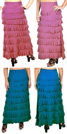 Women Waterfall Ruffled 8 Tiered Boho Layered Maxi Skirt | Etsy Fitted Tiered Skirt With Ruffles, Fitted Tiered Ruffled Skirt, Fitted Tiered Ruffle Bottoms, Fitted Layered Tiered Skirt, Spring Tiered Stretch Skirt, Fitted Tiered Skirt With Ruffle Hem, Spring Stretch Tiered Skirt, Long Stretch Skirt With Ruffles, Stretch Long Skirt With Ruffles