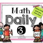 the cover of math daily, with three children standing in front of a whiteboard