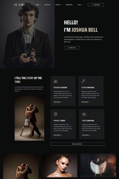 an image of a website design for a photographer