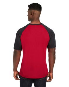 Unisex Zone Colorblock Raglan T-Shirt - SP RED/ BLK HTHR - 4XL | Team 365 Zone Colorblock Raglan T-Shirt in Sp Red/Black Heather Size 4XL | Polyester Red Cotton T-shirt With Contrast Color, Sporty Red T-shirt With Raglan Sleeves, Red Short Sleeve Top With Contrast Color, Red Sporty T-shirt With Contrast Color, Black T-shirt With Contrast Panels And Short Sleeves, Red Color Block Short Sleeve T-shirt, Red Contrast Color Short Sleeve T-shirt, Red Crew Neck T-shirt With Contrast Color, Red Sporty Color Block Top