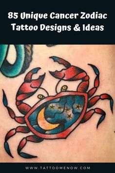 Old School Sleeve, American Traditional Sleeve, Old School Ink, Crab Tattoo, Traditional Sleeve, Tattoo Old School, Mermaid Tattoos, Zodiac Tattoo