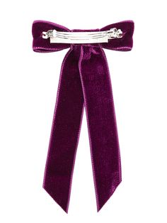 Velvet Bow Barrette in Mulberry Couture Hair Accessories, Toddler Bows, Let Your Hair Down, Making Hair Bows