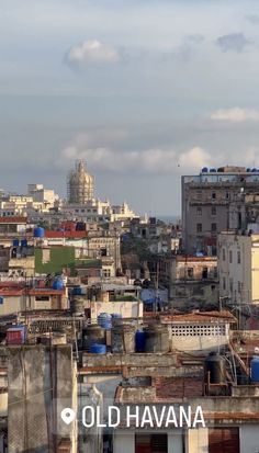 an old havana cityscape with buildings in the background