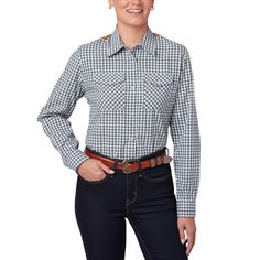 The Creede Flannel will have you feeling warm and stylish when separating cows or out walking on a cool night. This Western flannel is a 70% cotton 30% modal blend, featuring a cowboy yoke in front and back with a subtle, embroidered mirrored-L emblem on the left pocket and lower placket. Classic cowboy fit. Model is 5'8 and wearing size S. Fall Plaid Flannel Shirt For Rodeo, Plaid Flannel Shirt For Rodeo In Fall, Plaid Flannel Shirt For Ranch In Fall, Western Style Cotton Flannel Shirt For Rodeo, Fitted Flannel Shirt For Fall Workwear, Fitted Long Sleeve Flannel Shirt, Fall Cotton Flannel Shirt For Rodeo, Western Cotton Flannel Shirt With Button Closure, Fitted Flannel Shirt For Fall