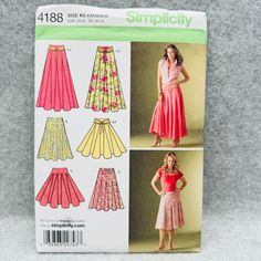 a woman's dress and skirt sewing pattern