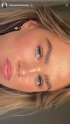 Natural Dewy Makeup Look, Summer Makeup Aesthetic, Natural Makeup Summer, Laminated Brows, Hanna Schonberg, Vacation Makeup, Angel Makeup, Makeup Brows