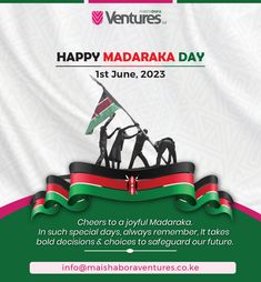 Today we unite as Kenyans to celebrate this great day. May peace be found within our borders. Mashujaa Day Poster, Africa Art Design, Church Media Design, Food Poster Design, Africa Art