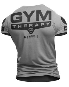 the gym t - shirt is grey and black