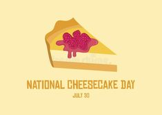 the national cheesecake day logo with raspberries on top of it royalty illustration