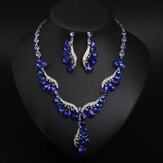 Whether you are the bride to be, or a bridesmaids, or the mother of the bride, this Bridal Jewelry is
perfect for just about anyone! Blue Crystal Jewelry Sets For Wedding, Blue Jewelry Sets For Wedding, Bridal Party Jewelry Sets, African Wedding Jewelry, Crystal Bridal Jewelry Sets, Color Peacock, Bridal Party Jewelry, Big Jewelry, Bridal Accessories Jewelry