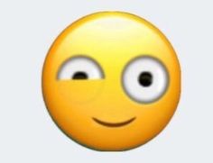 an emoticive smiley face with one eye wide open and two eyes wide closed