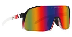 Get up and move with ‘Dance Kingdom.’ Part of our sports-centric ‘Exposé’ collection, we’ve gone all out so you can go all out. These wraparound sunglasses boast a frame that fades from solid black to crystal red to crystal clear. A matching PureBlend™ rainbow lens provides peak performance and miles of style. // Details: Gender:Unisex Frame:Black, Red and Clear Gradient Lens Color:PureBlend™ Rainbow Mirrored UV Rating:100% UV Protection Nose Pads:Adjustable Fit / Size:Large Vibe:Sport In the Bo Red Shield Sunglasses With Uv Protection For Sports, Sporty Red Sunglasses With Uva Protection, Sporty Red Sunglasses With Uv Protection, Red Anti-reflective Sporty Sunglasses, Red Sporty Sunglasses With Uva Protection, Multicolor Shield Sunglasses With Uva Protection For Sports, Functional Red Sports Sunglasses, Multicolor Anti-reflective Shield Sunglasses For Sports, Sporty Red Sunglasses For Outdoor