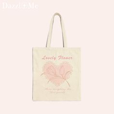 🌷 Cute cotton canvas tote bag with Tulip heart design. Perfect for everyday use combining functionality and style! MATERIAL Bag and handles are made from 100% cotton canvas that is highly durable and perfect for everyday use.  SIZE -bag: 15 x 16 inches (38,1 x 40,6 cm) -handles: 20 inches (50,8 cm) 🤍 If you want to see more cute and fashionable product like this check out my Etsy shop DazzlMeShop: https://dazzlmeshop.etsy.com Cute Cotton Shoulder Bag With Letter Print, Cute Cotton Bags For Spring, Cute Cotton Shoulder Bag For Spring, Trendy Cream Cotton Canvas Bag, Cute Beige Cotton Shoulder Bag, Spring Cotton Bags With Letter Print, Spring Shopping Canvas Cotton Bag, Spring Cotton Canvas Shopping Bag, Spring Beige Cotton Canvas Bag