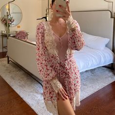 So Cute! Delicate Lace Sleepwear For Beach, Feminine Lace Sleepwear For Summer, Pink Delicate Lace Sleepwear For Summer, Pink Delicate Lace Sleepwear For Spring, Spring Sleepwear With Delicate Lace, Feminine Summer Sleepwear, Feminine Lace Sleepwear For Spring, Feminine Delicate Lace Sleepwear For Beach, Chic Lace Sleepwear For Summer