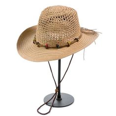 This raffia and straw made hat for classy men and women is ideal for summer wear. The panama fedora has UV protection to keep you safe from the sun rays. It's casually designed with a solid pattern and a curl brim to give the cowboy style headgear an appealing look.

Specifications
Brand Name: GeraldBlack
Material: Straw
Material: Raffia
Department Name: Adult
Gender: Men & Women
Style: Casual
Pattern Type: Solid
Item Type: Sun Hats
Model Number: B-8047
Marketing time: summer
Style: Straw hat
Cr Classy Men, The Cowboy, Cowboy Style, Sun Rays, Solid Pattern, Straw Hat, Summer Wear, Sun Hats, Unisex Fashion