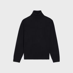 Black Long Sleeve Cashmere Turtleneck, Black Cashmere Long Sleeve Turtleneck, Classic Turtleneck Sweater For Fall, Classic Long Sleeve Fall Turtleneck, Classic Long Sleeve Turtleneck For Fall, Classic Long Sleeve Ribbed Turtleneck, Classic Long Sleeve Turtleneck With Ribbed Collar, Classic Winter Polo Sweater For Work, Black Cashmere Long Sleeve Sweatshirt