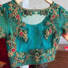 Top 60+ New Blouse Designs [2020] | Latest Blouse Design Inspirations For 2020 ब्लाउज बैक नेक डिजाइन, Embroidery Zardozi, Maggam Blouse, Blouse Works, Bridal Blouses, Blouse Indian