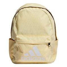 adidas Classic Large Capacity Logo Backpack Unisex Yellow HM9144 Adidas Sports Bags With Logo, Adidas Logo Nylon Bag For Streetwear, Adidas Logo Nylon Bags For Outdoor Activities, Sporty Adidas Logo Backpack, Sporty Adidas Backpack, Adidas Logo Backpack For Streetwear, Sporty Adidas Logo Backpack For Streetwear, Adidas Backpack With Logo For Streetwear, Casual Adidas Sports Bags