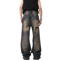 Indulge in the edgy and sophisticated look with our ripped jeans. The distressed details add an extra touch of personality to your outfit, making you stand out in any crowd. Elevate your style with these premium jeans, perfect for those who appreciate artful fashion. Features: -90% Cotton, 5% Spandex，5%Polyester -Mid-rise waist -Premium denim fabric -Ripped Design -Distressed Detail -Regular fit -Street style Edgy Faded Cotton Jeans, Ripped Washed Black Cotton Jeans, Edgy Washed Pants For Streetwear, Edgy Washed Cotton Jeans, Urban Style Ripped Faded Jeans, Punk Style Washed Black Cotton Jeans, Washed Black Ripped Grunge Jeans, Edgy Ripped Washed Black Jeans, Urban Style Faded Ripped Jeans