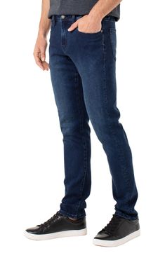 Sanded and buffed to an old-favorite finish, these subtly faded blue jeans sport a classic mid-rise fit and modern straight-leg profile. Style Name:Liverpool Los Angeles Kingston Modern Straight Leg Jeans (Oberon). Style Number: 6105710. Classic Faded Straight Jeans, Classic Straight Faded Jeans, Classic Washed Blue Straight Bottoms, Classic Straight Washed Blue Bottoms, Classic Slim Denim Blue Jeans, Classic Slim Medium Wash Bottoms, Relaxed Straight Leg Jeans, Faded Blue Jeans, Kingston